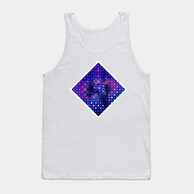 Avantgarde psychedelic rhombus in blue Tank Top by IngaDesign